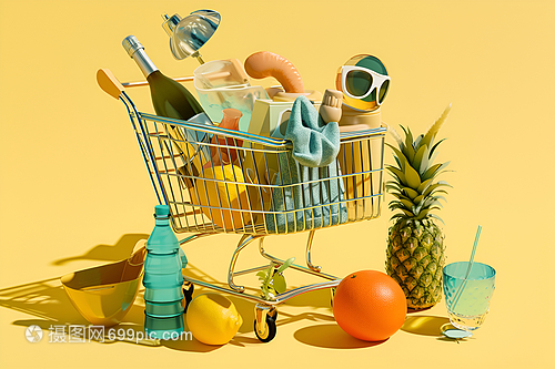 满载生活 购物车里的日用杂品